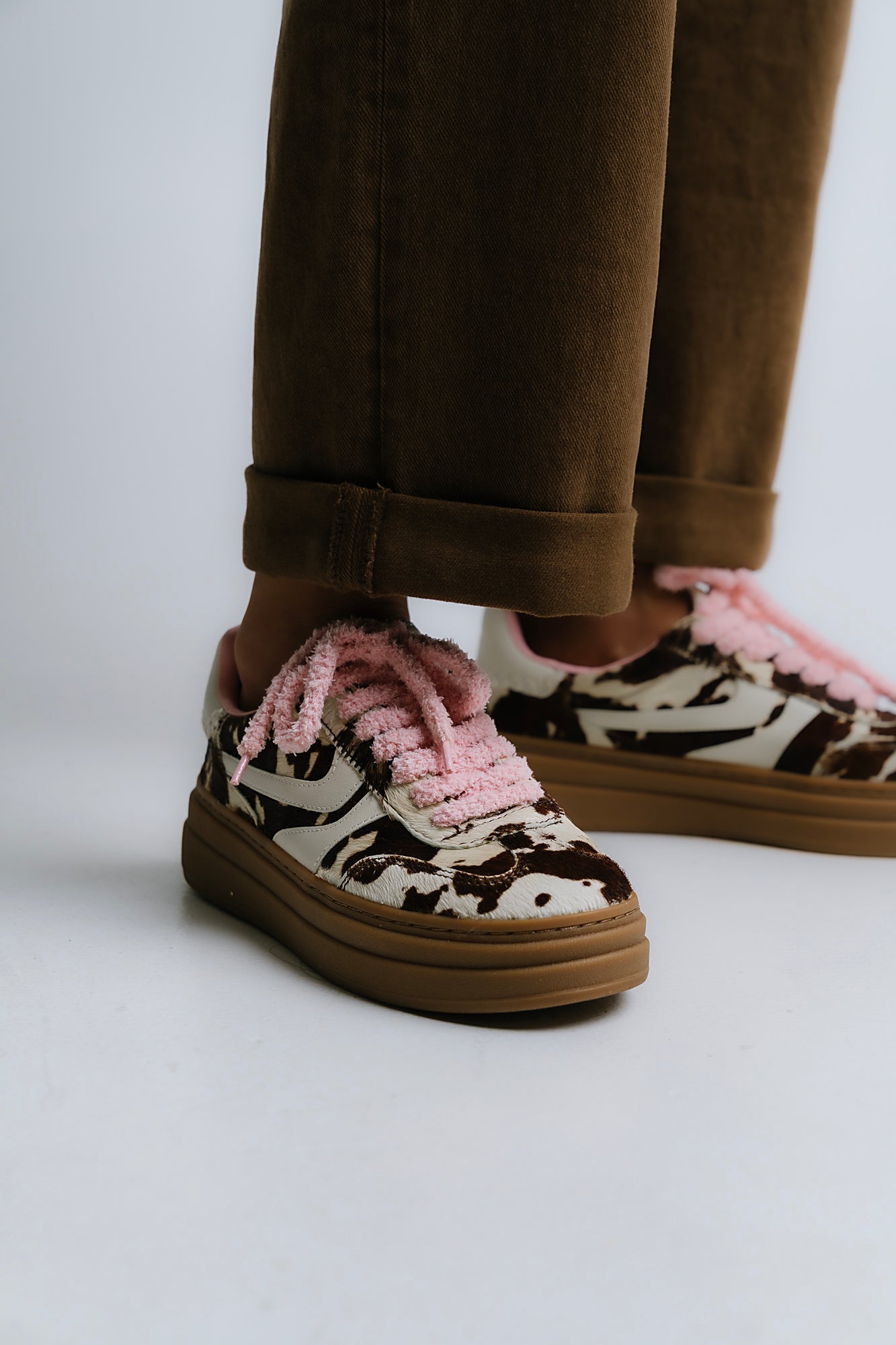 Steve Madden Dodge Sneaker in Cow Print