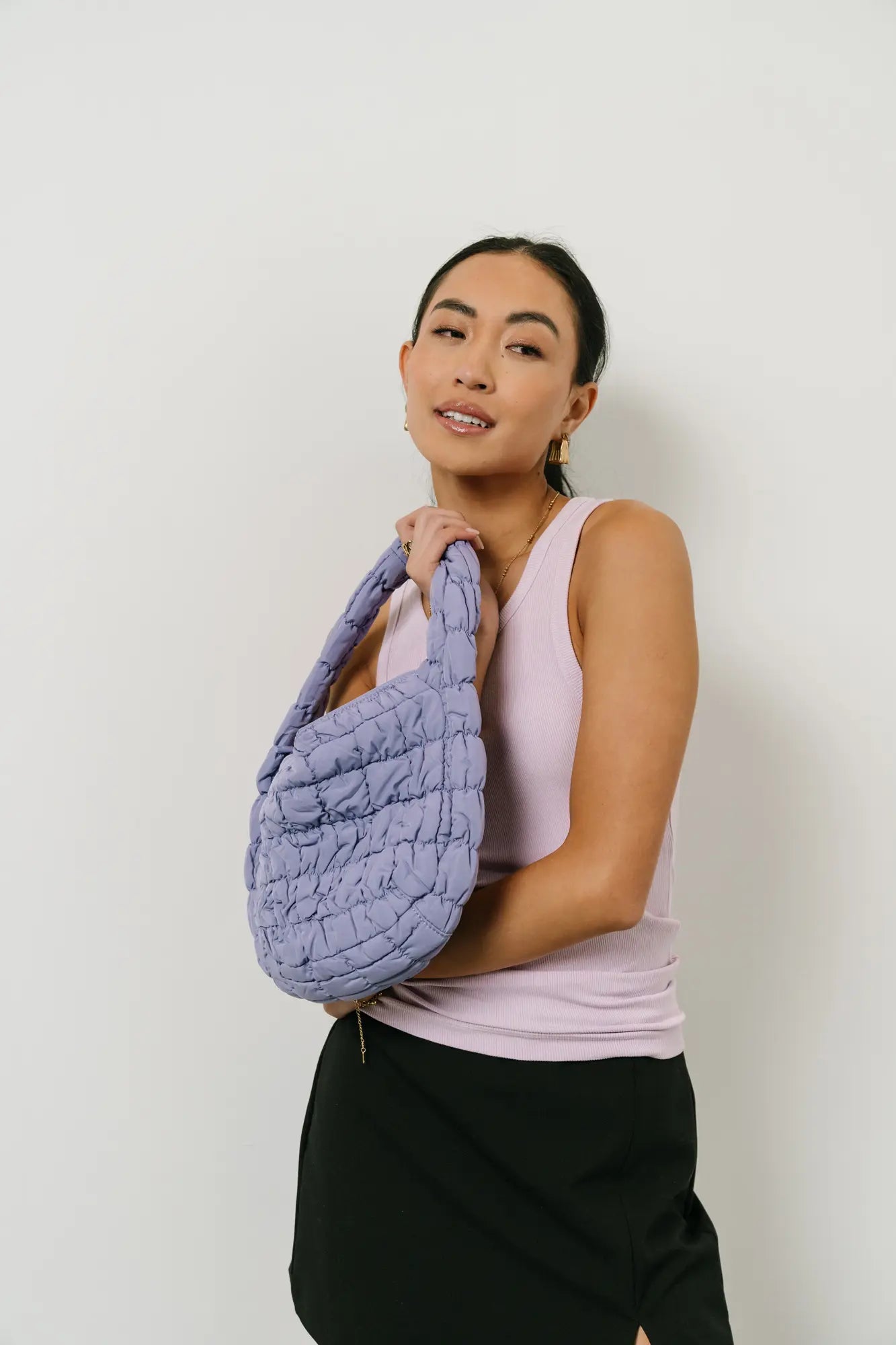 Julia Quilted Bag in Lavender - FINAL SALE