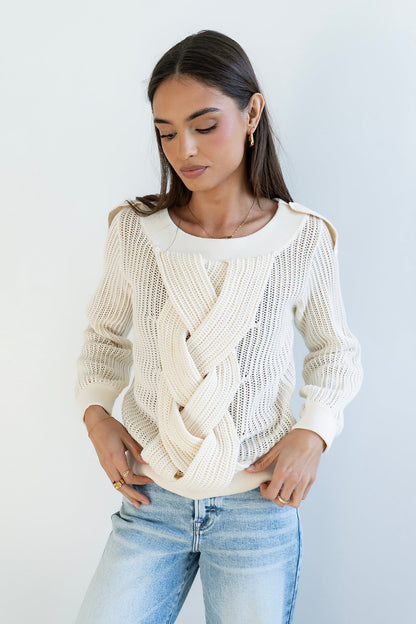 Brynn Braided Sweater