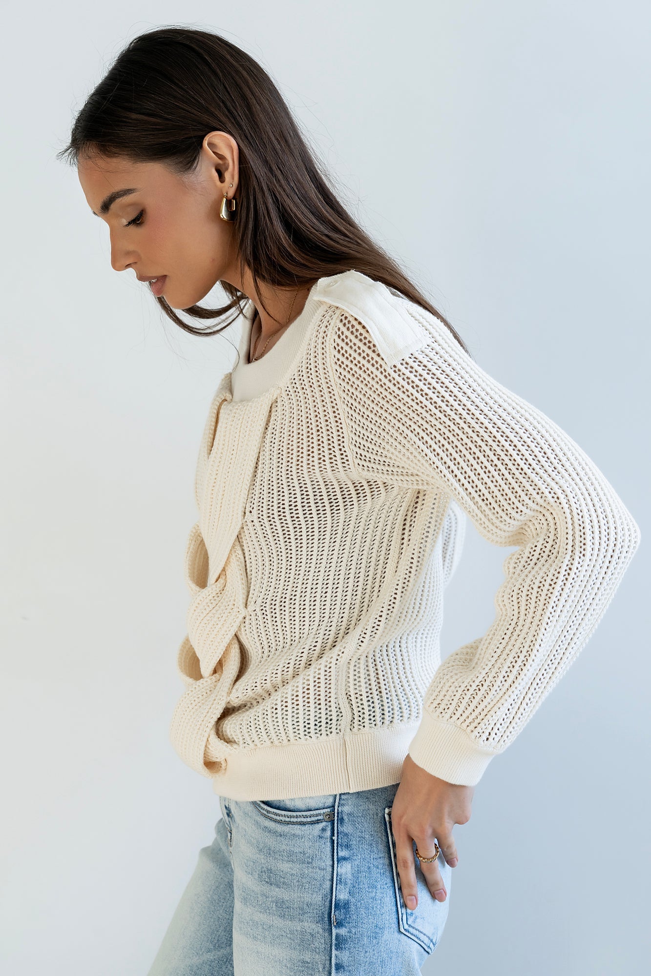 Brynn Braided Sweater