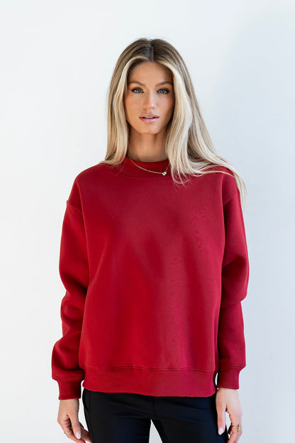 Marie Oversized Sweatshirt in Red