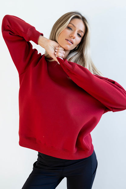 Marie Oversized Sweatshirt in Red