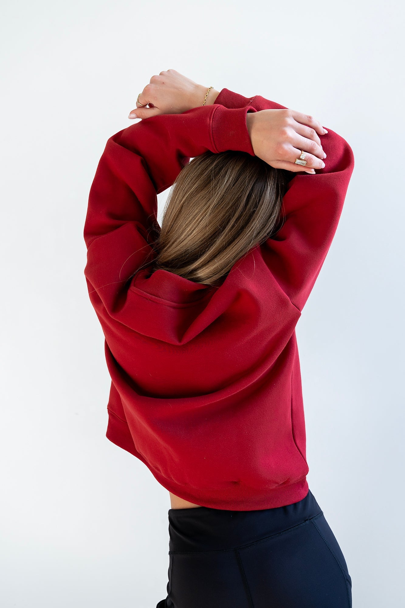 Marie Oversized Sweatshirt in Red
