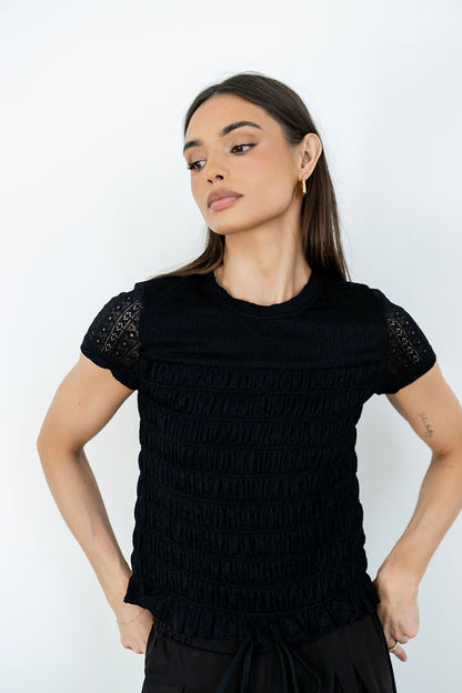 Marko Lace Top in Black