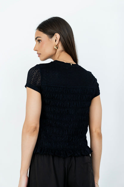 Marko Lace Top in Black