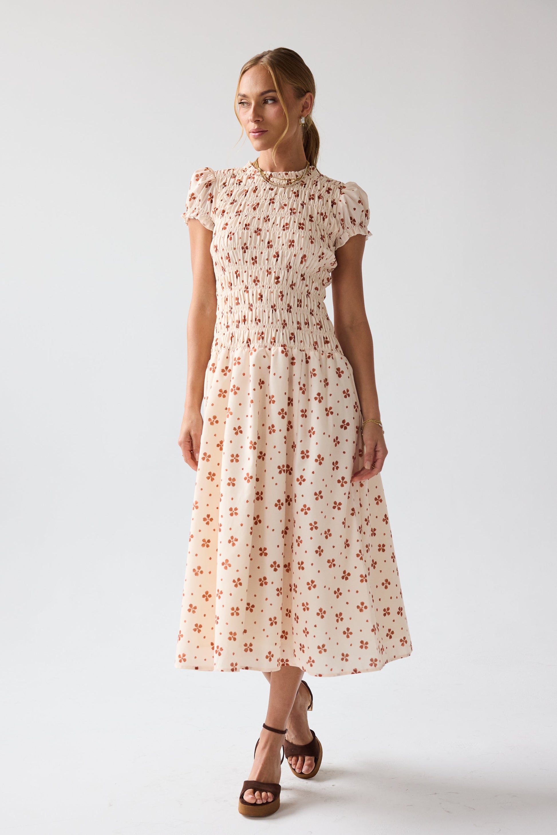 Opal Maxi Dress in Beige