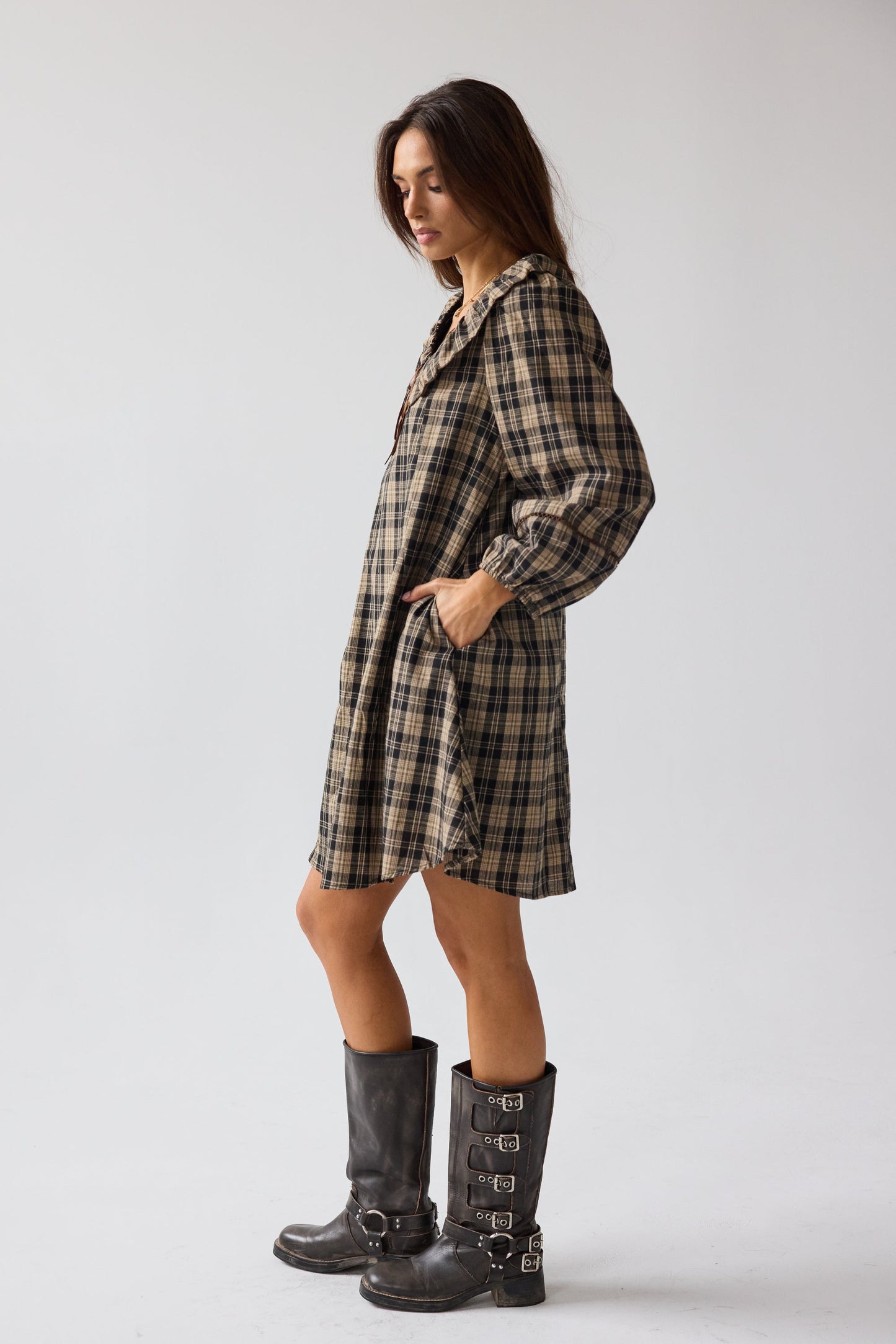 Darlene Plaid Midi Dress - FINAL SALE