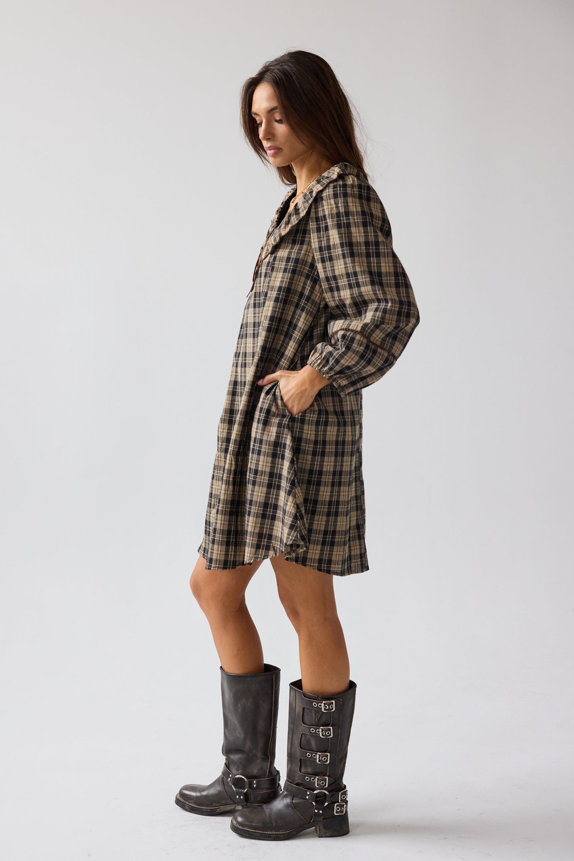 Darlene Plaid Midi Dress - FINAL SALE