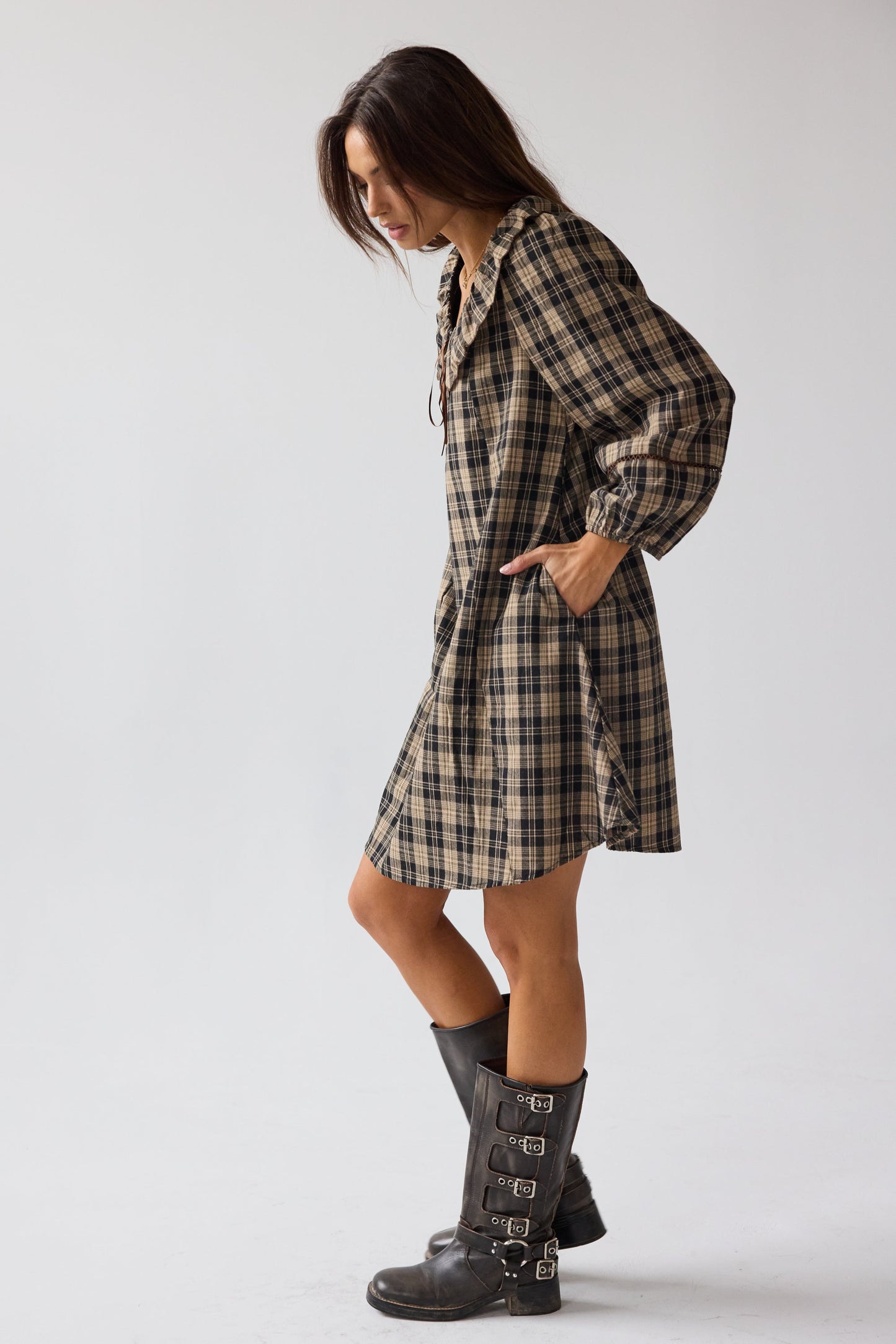Darlene Plaid Midi Dress - FINAL SALE