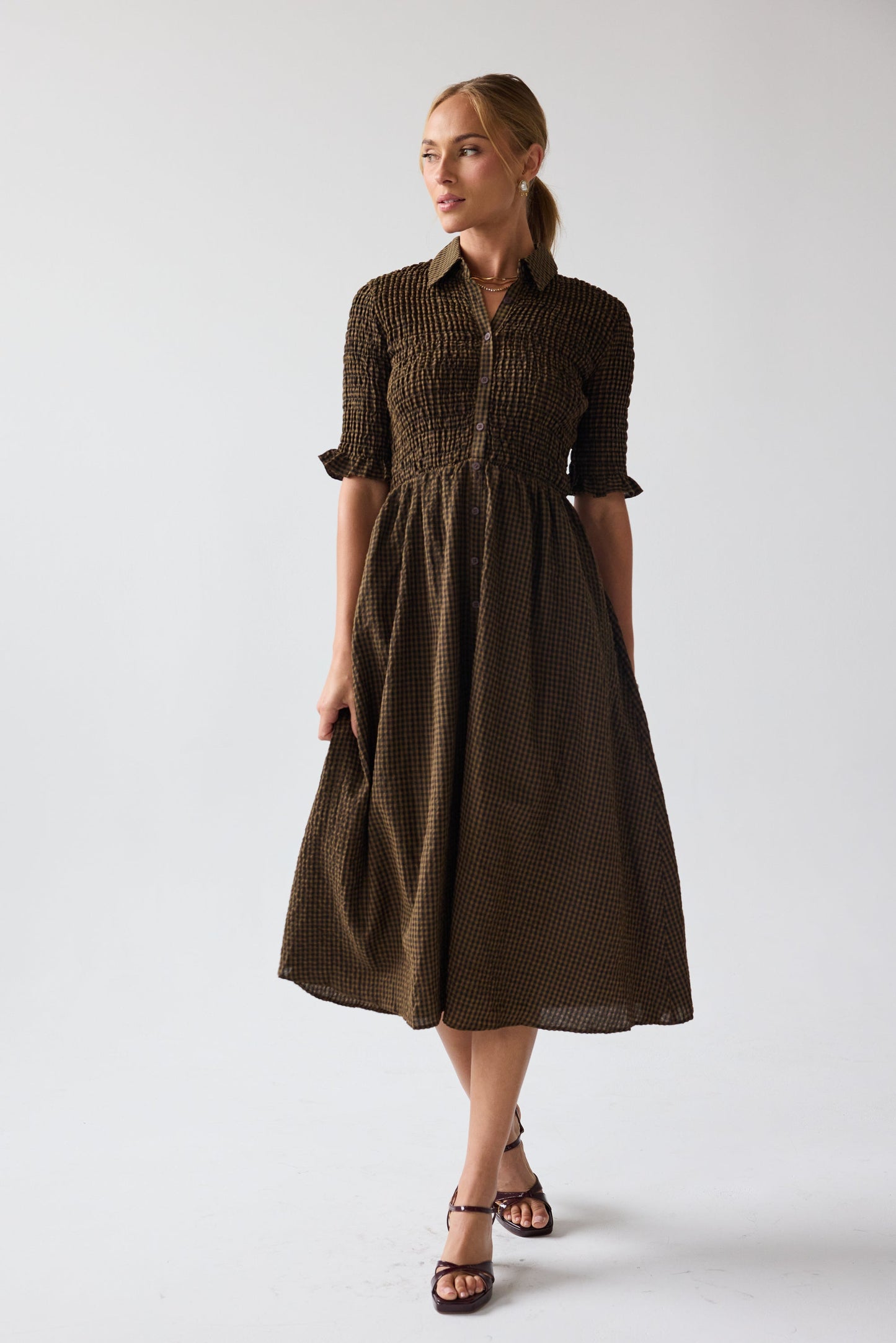 Jonas Gingham Midi Dress - FINAL SALE