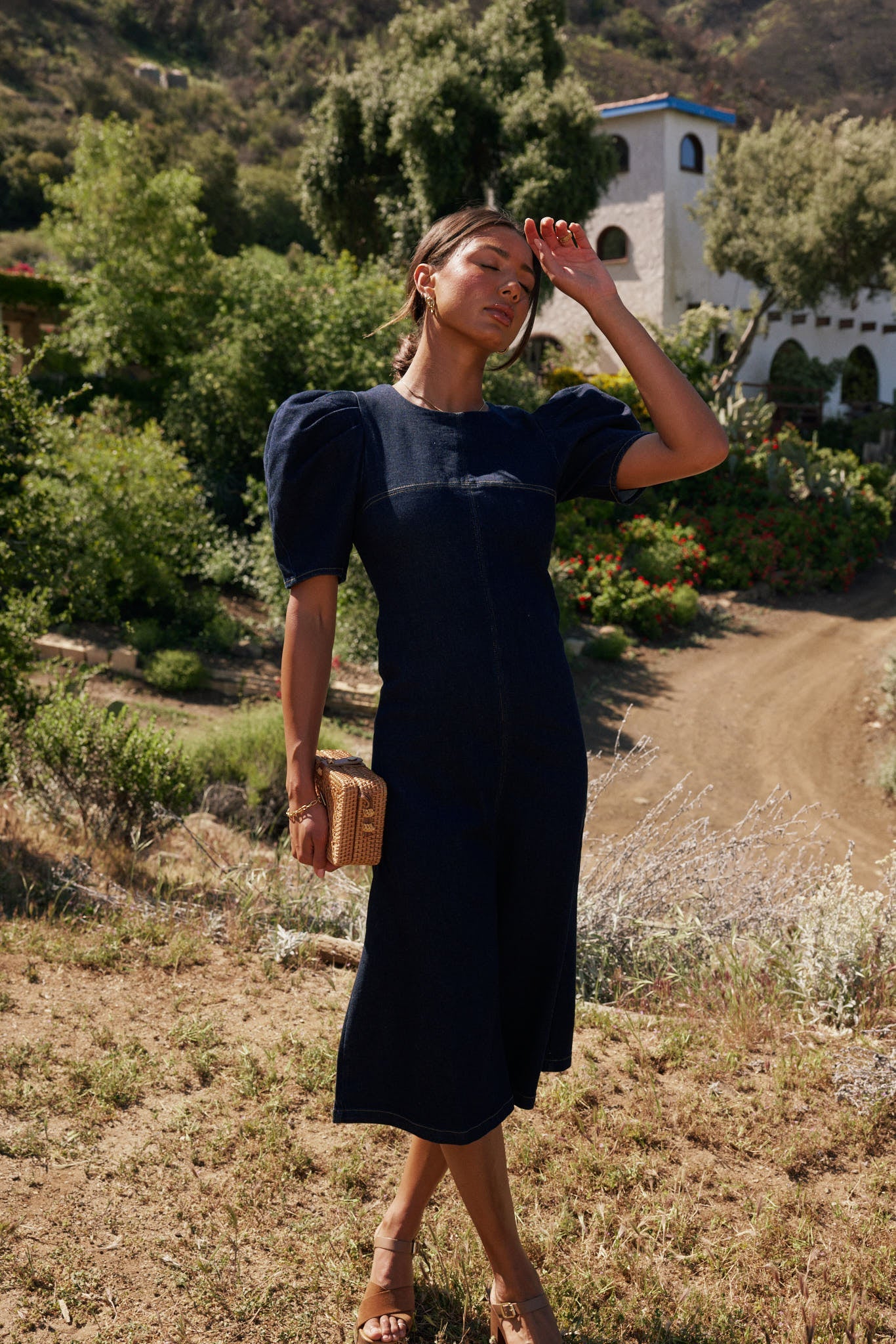 Campbell Denim Dress in Dark Wash - FINAL SALE
