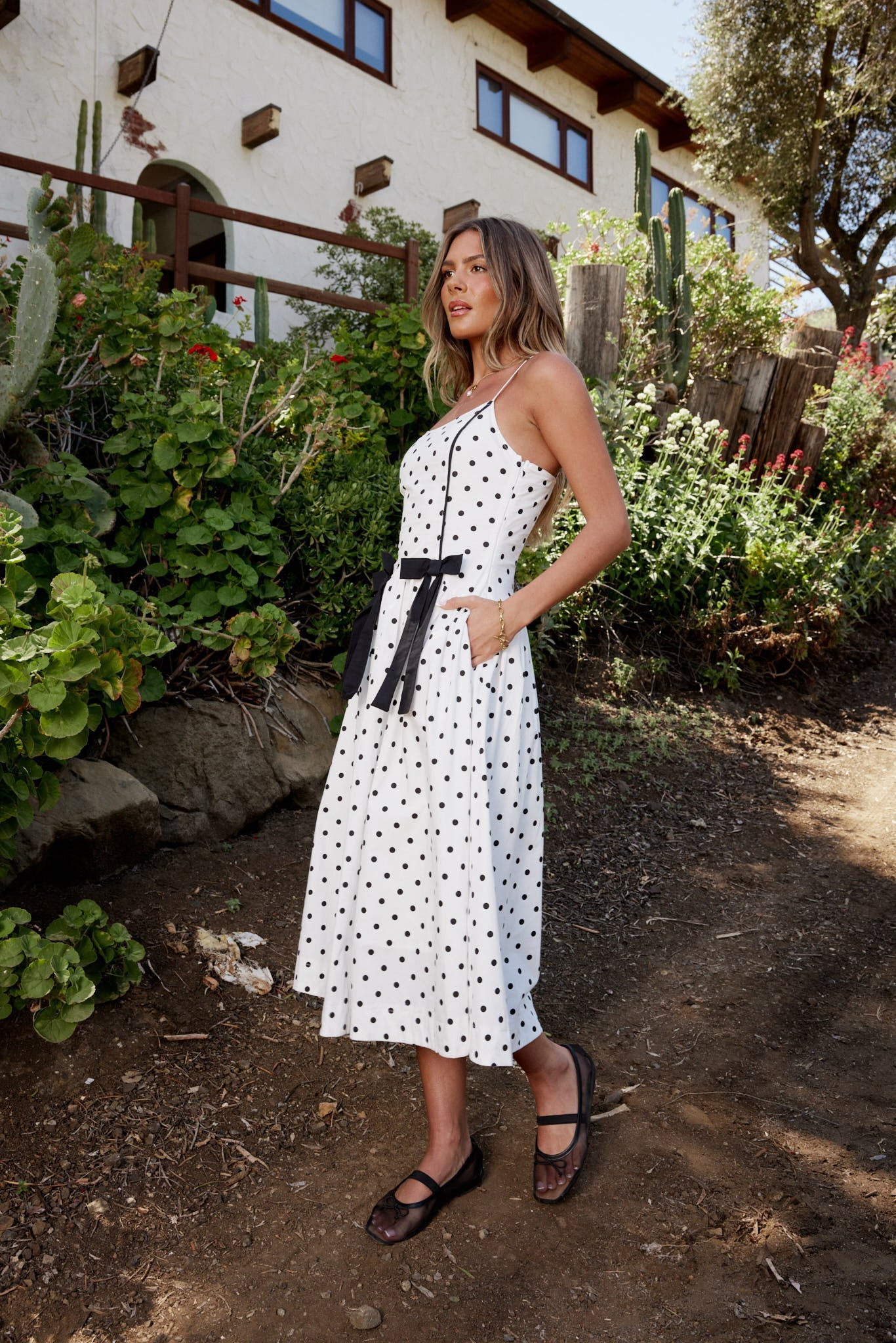 Scarlett Polka Dot Midi Dress - FINAL SALE