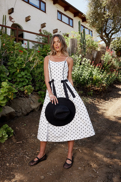 Scarlett Polka Dot Midi Dress - FINAL SALE