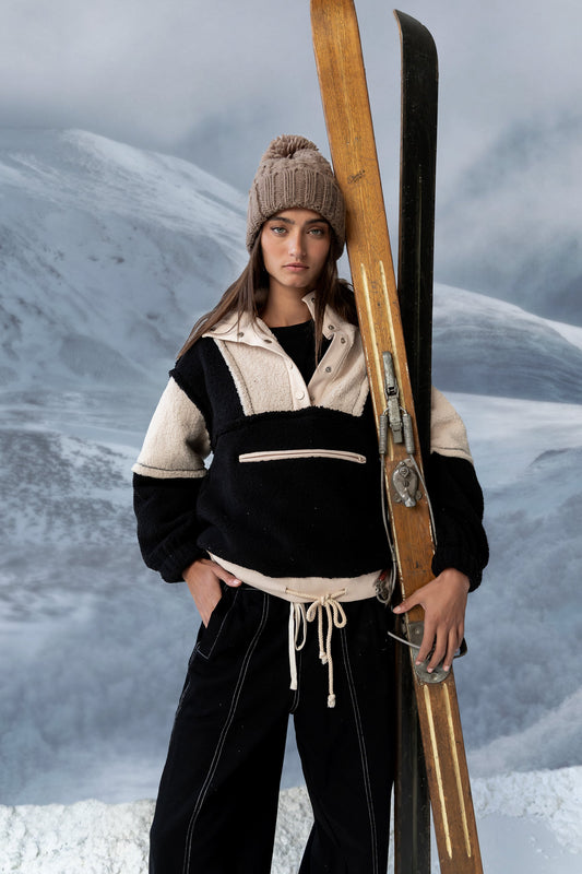 Maria Oversized Sherpa Jacket in Cream - FINAL SALE
