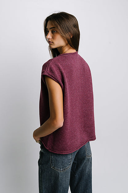 Paige Knit Sweater in Burgundy - FINAL SALE