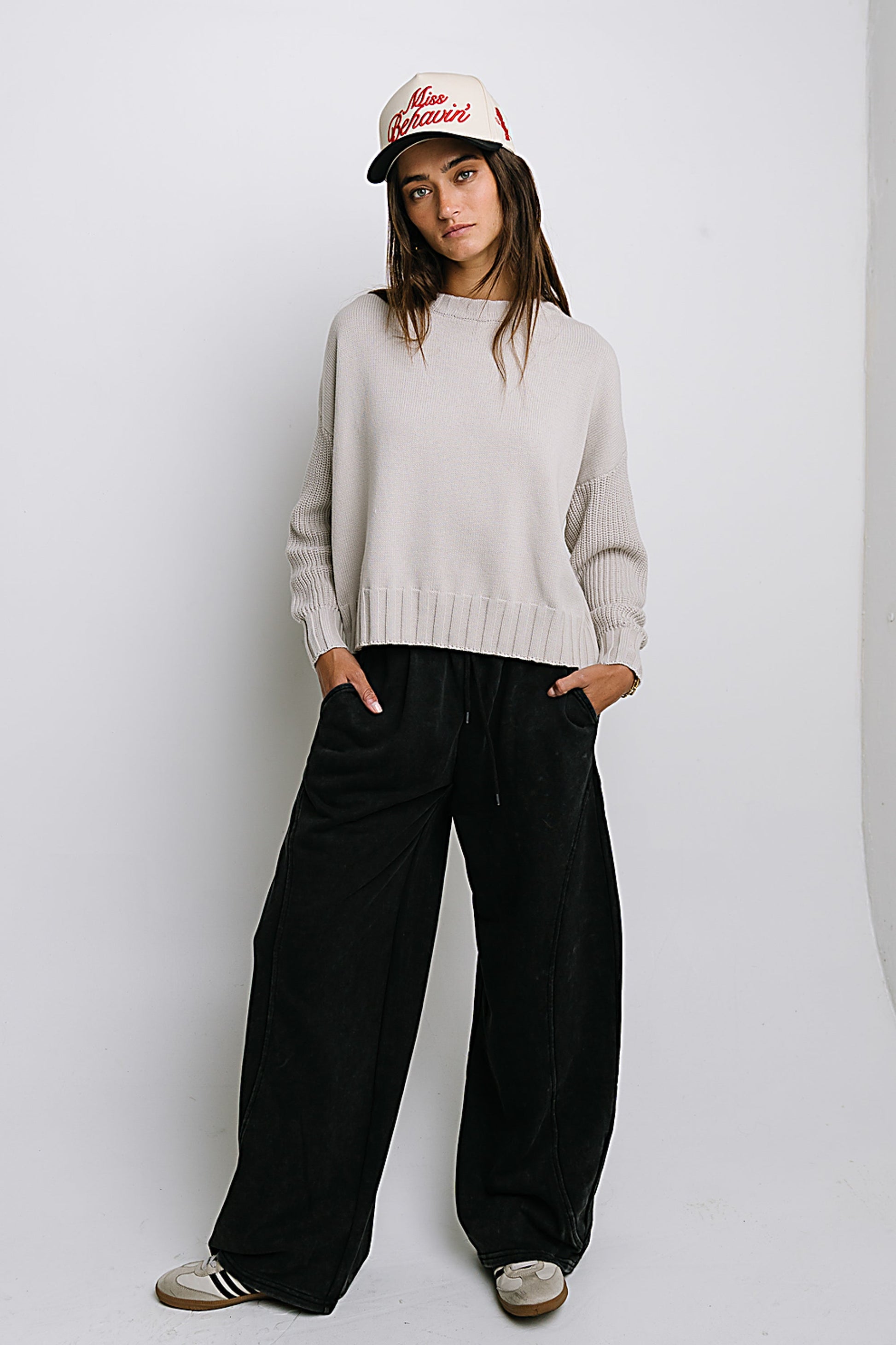 Payton Knit Sweater in Bone - FINAL SALE