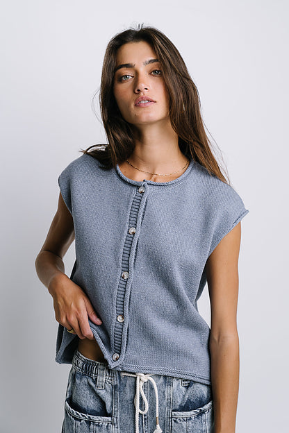 Paige Knit Sweater in Blue