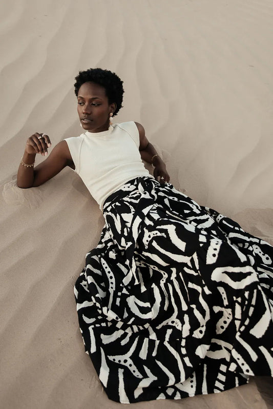 Noco Abstract Print Skirt - FINAL SALE